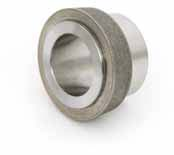 Rotary dresser for taper hub bearings.