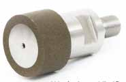 Vitrified grinding wheel with steel quill.
