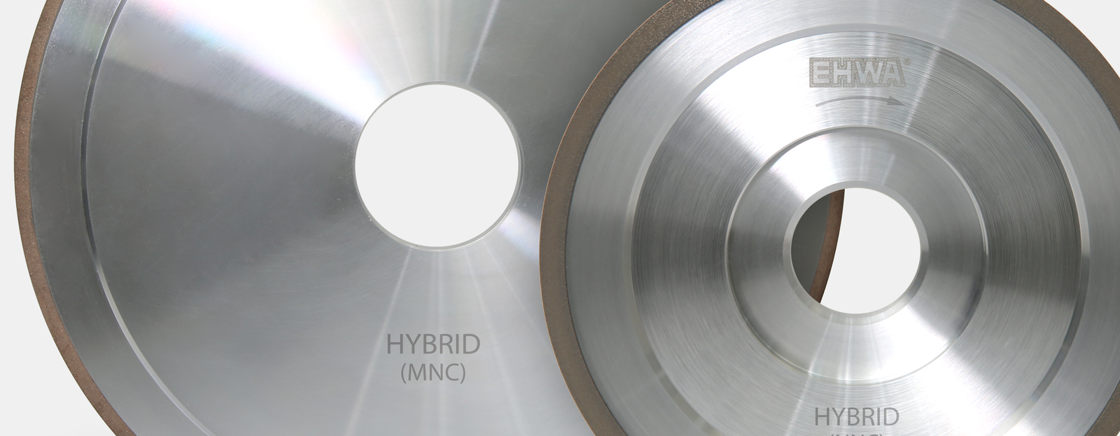 Metal/vitrified hybrid grinding wheel detail.