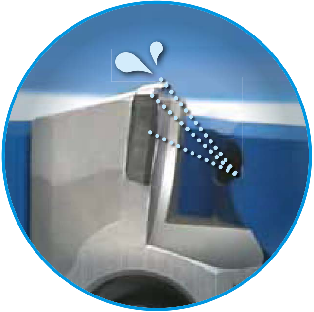 CF: Fräser mit gezielter Span- und Kühlschmierstoffführung: Bauteil- und Bearbeitungsansicht.