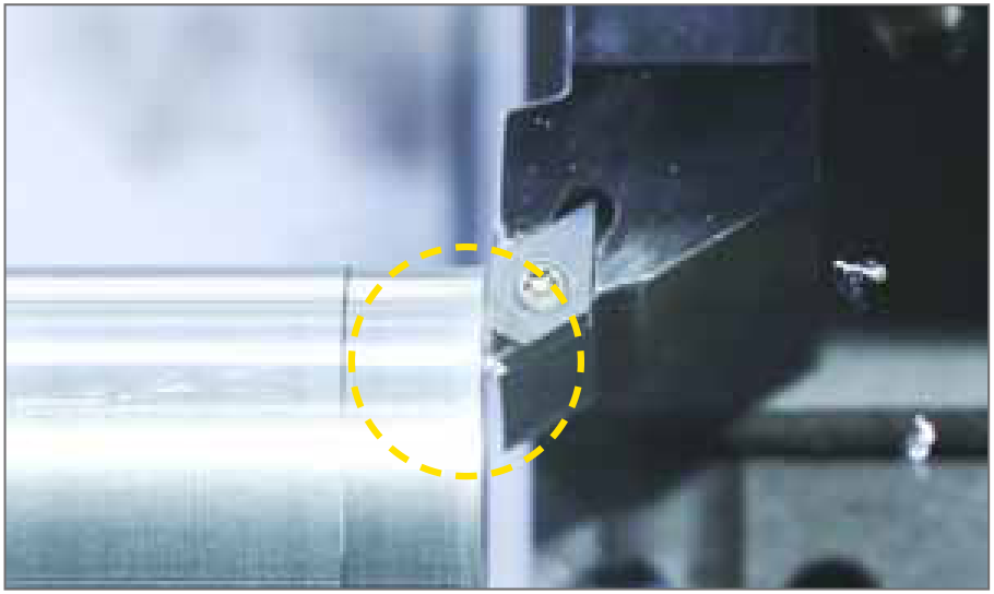 PKD-Spanbrecher: Aluminium-Anwendungsbeispiele: Bauteil- und Bearbeitungsansicht.