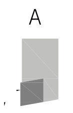 Halterbauform A: geometrische Ansicht.