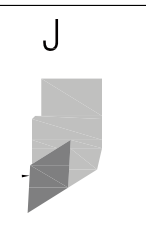 Halterbauform J: geometrische Ansicht.