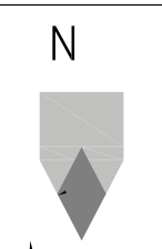 Halterbauform N: geometrische Ansicht.