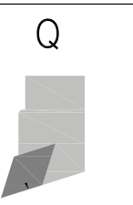Halterbauform Q: geometrische Ansicht.