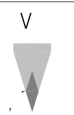 Halterbauform V: geometrische Ansicht.