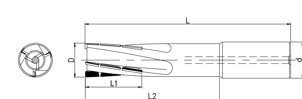 Werkzeug: isoliertes Maßbild; Ansichten und Maßbezüge unverändert.