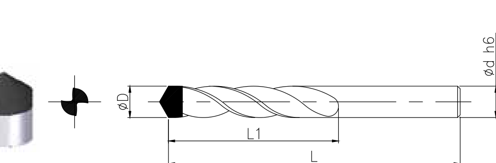 Werkzeug: isoliertes Maßbild; Ansichten und Maßbezüge unverändert.