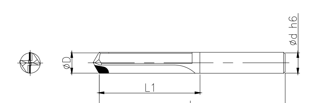 Werkzeug: isoliertes Maßbild; Ansichten und Maßbezüge unverändert.