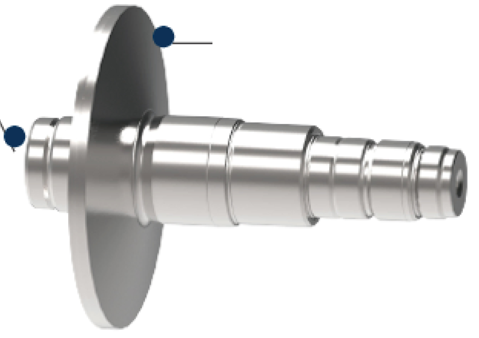 Shaft/transmission component as a machining example.