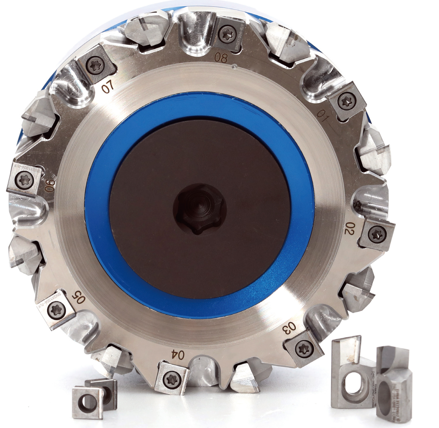 XF face milling cutter with separate components.