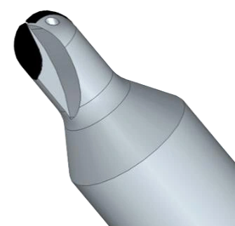 PCBN ball endmill in normal form.