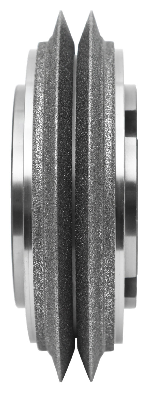 Double: side view of the dressing roll.