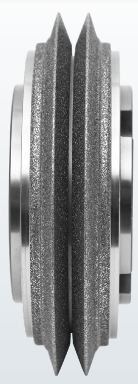 Double: side view with two profile tips.