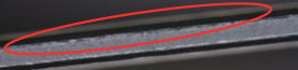 Comparison tool, 325 mesh: machined glass edge.
