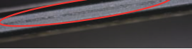 Comparison tool, 1000 mesh: machined glass edge.