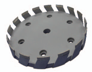 Core-drill view for alumina/SiC substrates and susceptors.