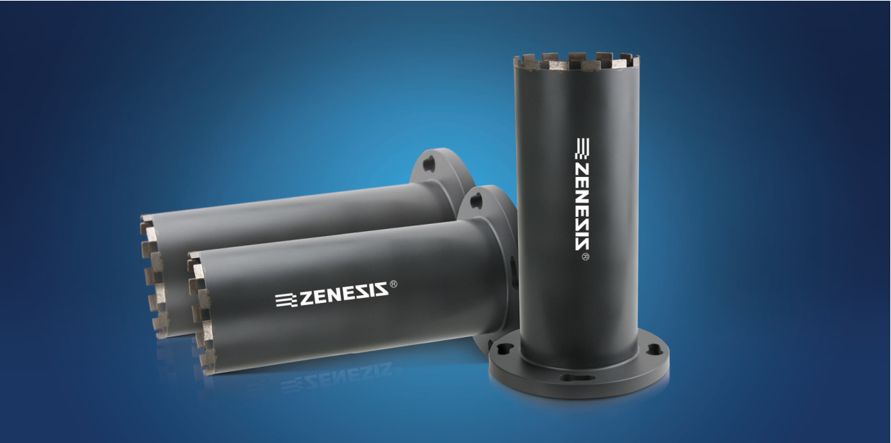 Zenesis core drills for sapphire/silicon ingots and ceramic substrates.