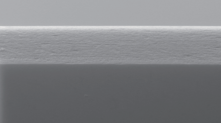 Sapphire edge after machining.