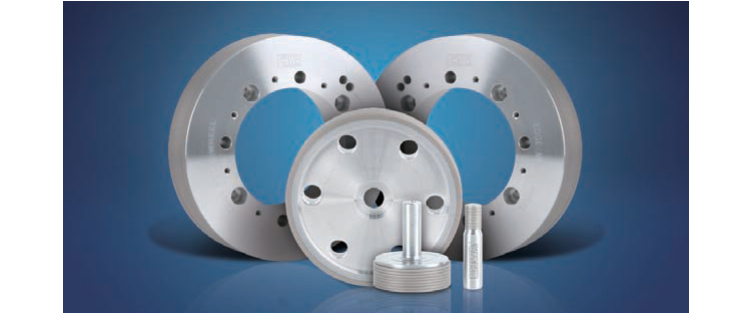 Metal-bond edge-grinding wheels and shank tools.