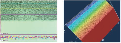 Machined surface with its image and measurement information retained.