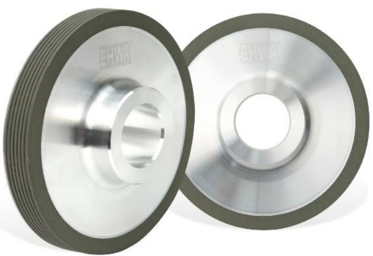 Polyurethane groove wheels for glass machining.