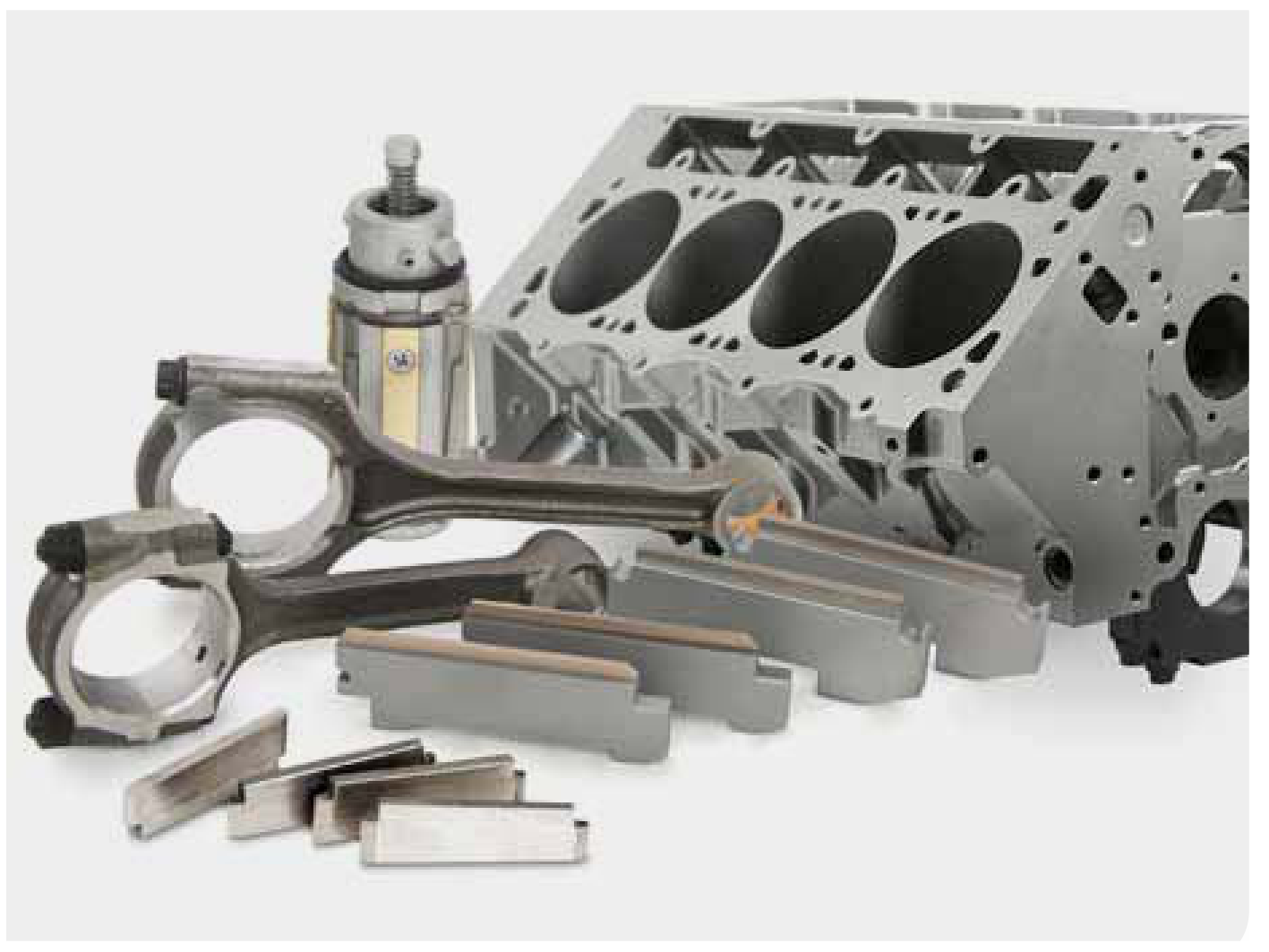 Honing tools, cylinder block and connecting rods.