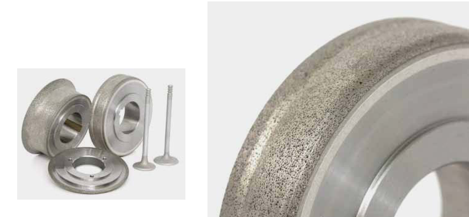 Dressing rolls and engine valves.