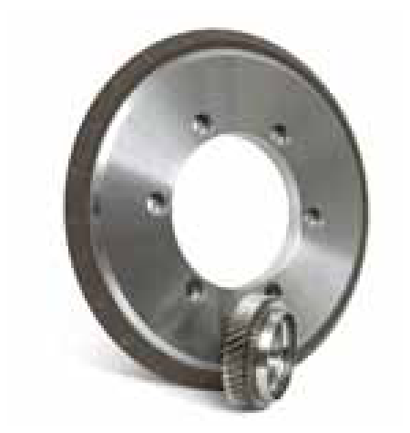 Vitrified CBN wheel for gear and shaft grinding.