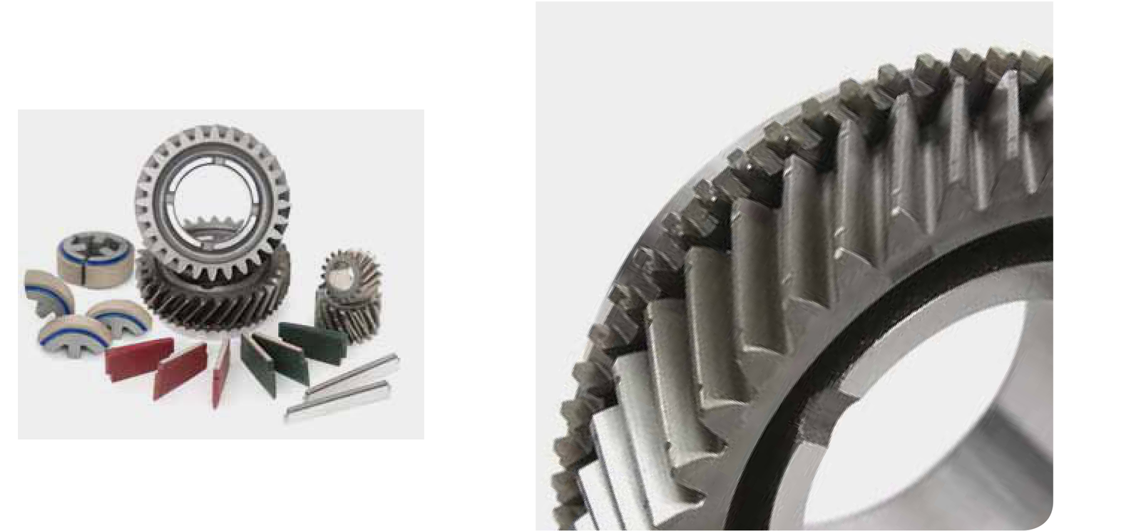 Honing tools and transmission gears.
