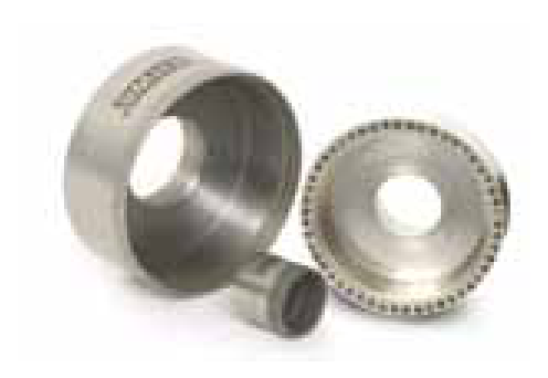 Metal cup dressers for internal grinding