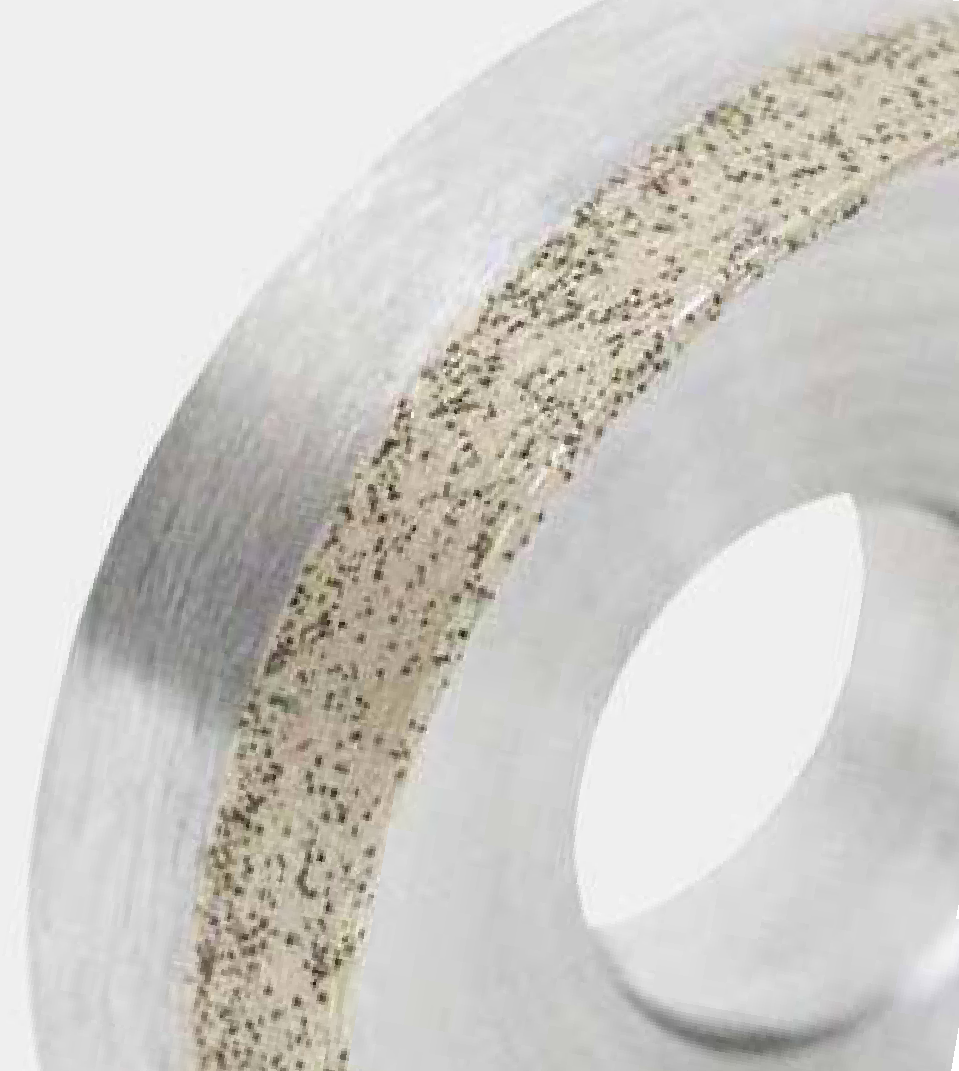 Diamond-coated cup edge