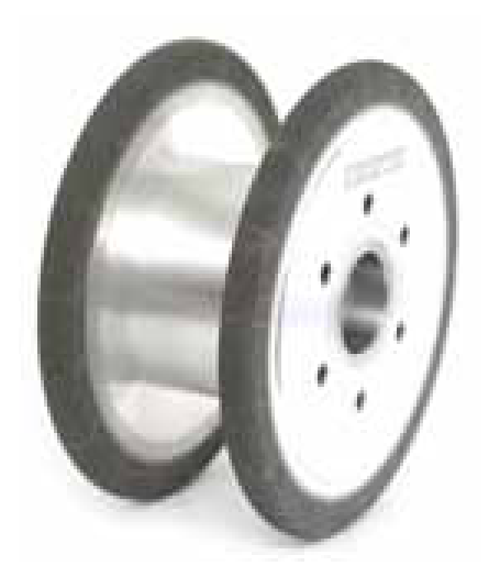 Vitrified wheel with aluminium-alloy body