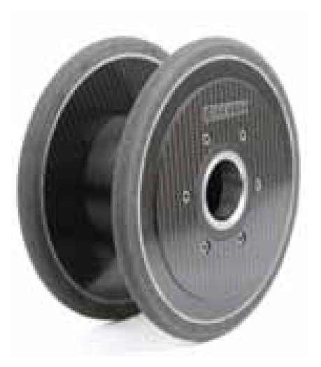 Vitrified wheel with CFRP body