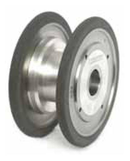 Vitrified wheel with steel/aluminium body