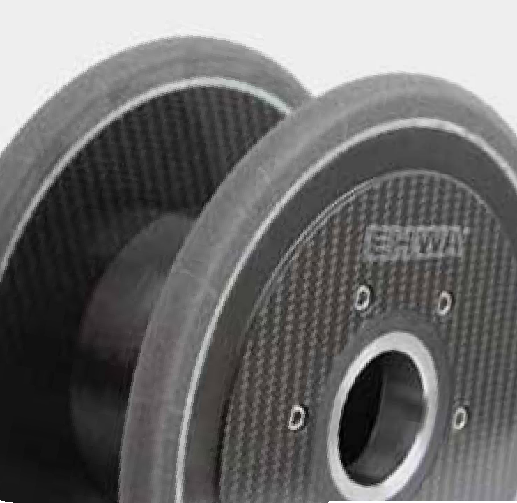 Vitrified grinding wheels with CFRP bodies
