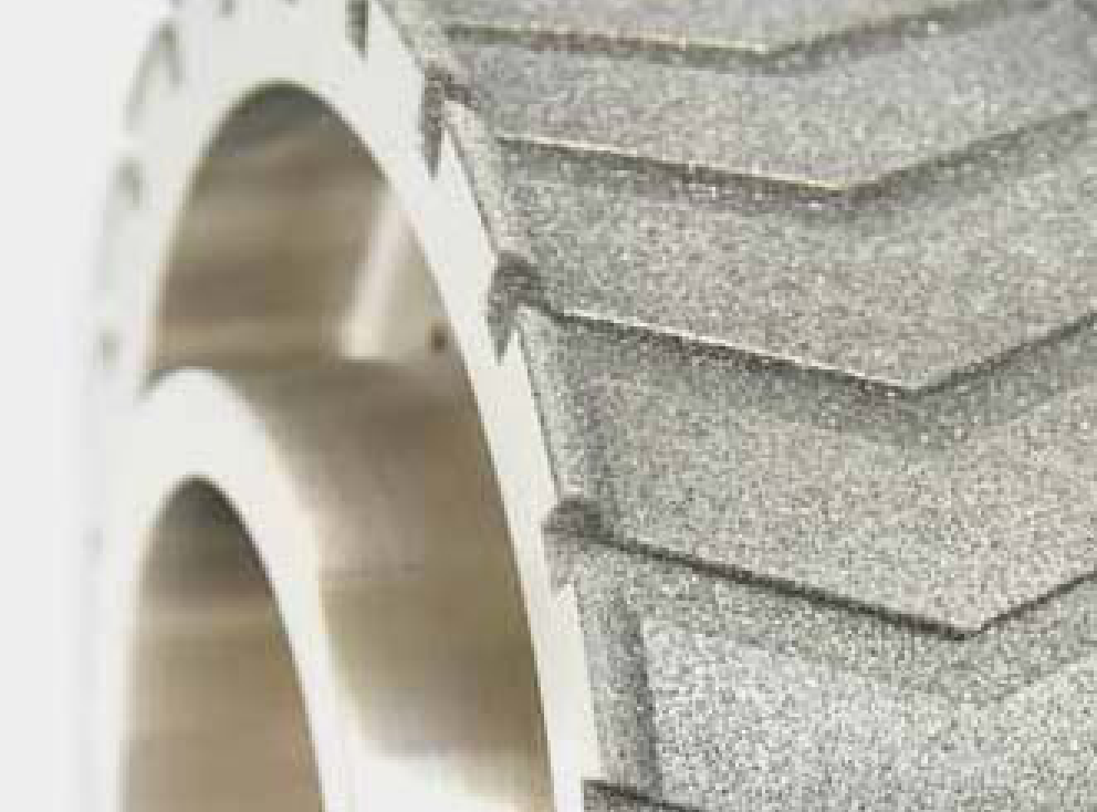 Profiled layer of the brake-pad wheel