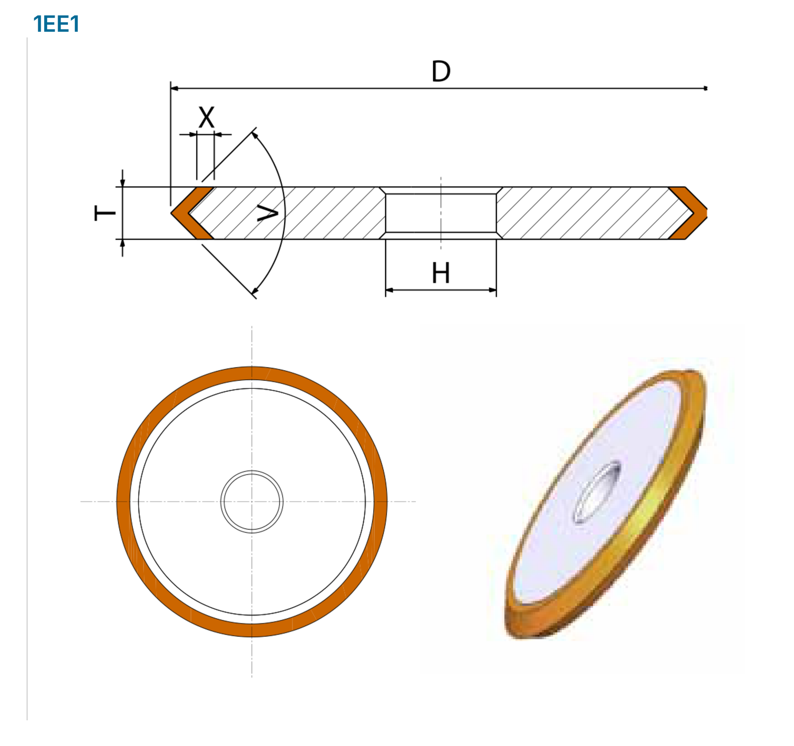 1EE1: section, dimension codes and tool model