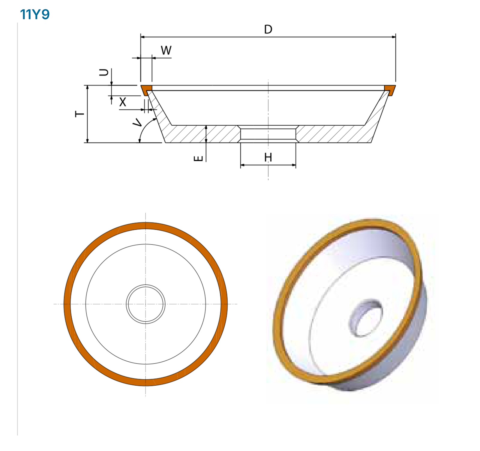 11Y9: section, dimension codes and tool model