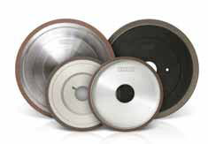 Tool-grinding wheels for tipped circular saws.