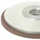 Grinding wheel for flank grinding of tipped saws.