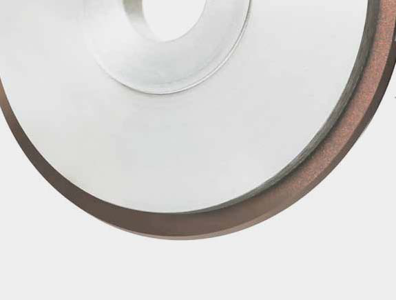 Detail of a saw-blade grinding wheel.