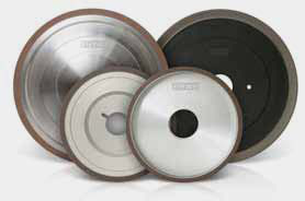 Tool-grinding wheels for tipped circular saws.