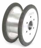 Vitrified wheels with aluminium-alloy body.