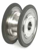 Vitrified wheels with steel/aluminium body.
