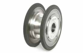 Vitrified grinding wheels with steel/aluminium body.