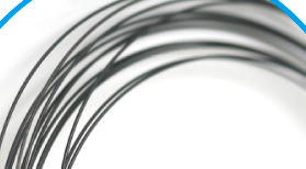 Coiled medical wire.