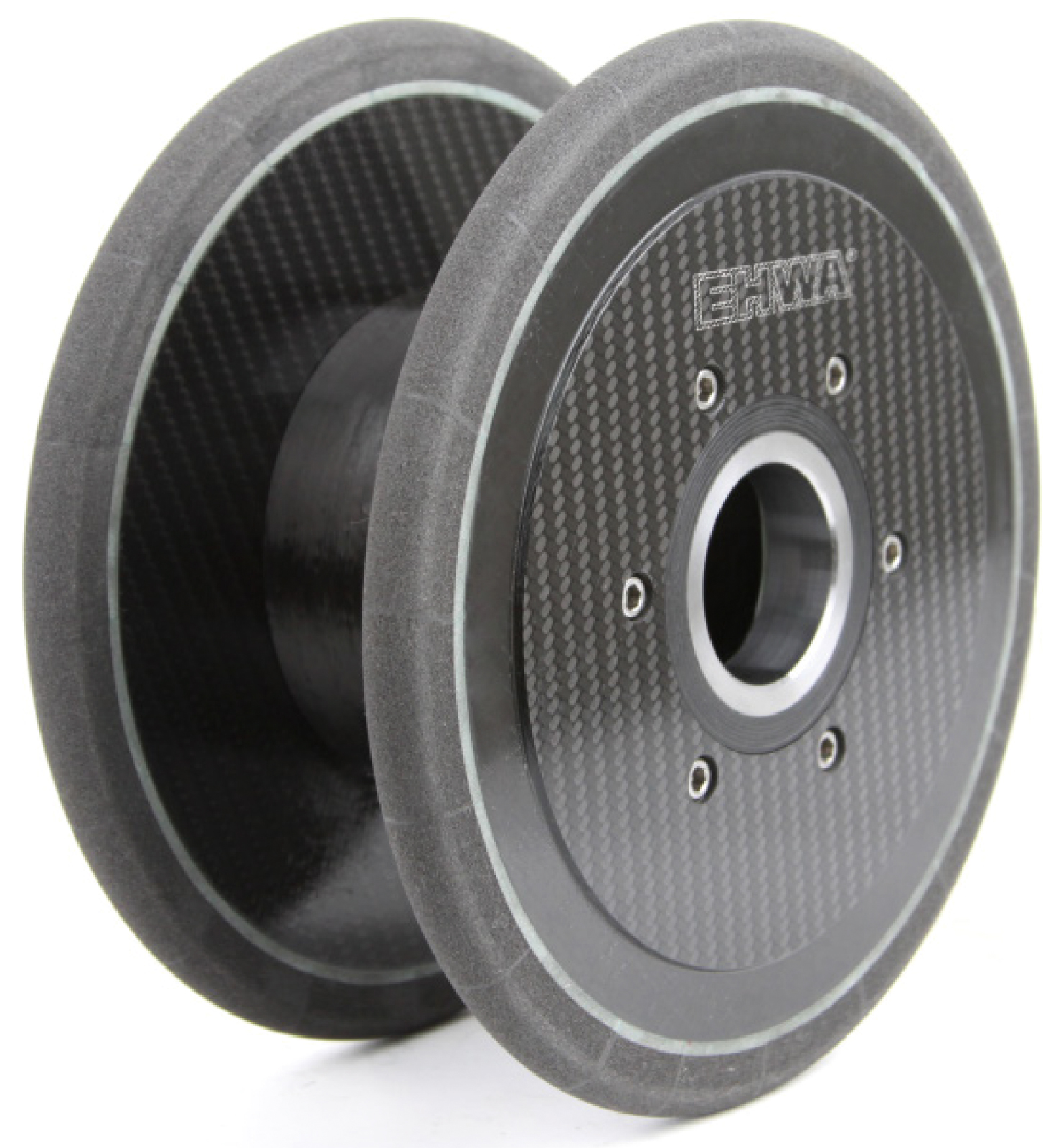 Knee-joint grinding wheels with CFRP body.