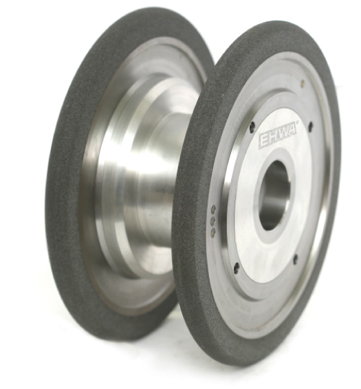 Vitrified grinding wheels with steel/aluminium body.
