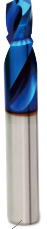 Coated carbide tool: blue design.